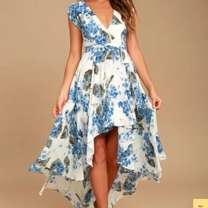 Lulu's French Country Side High Low Dress